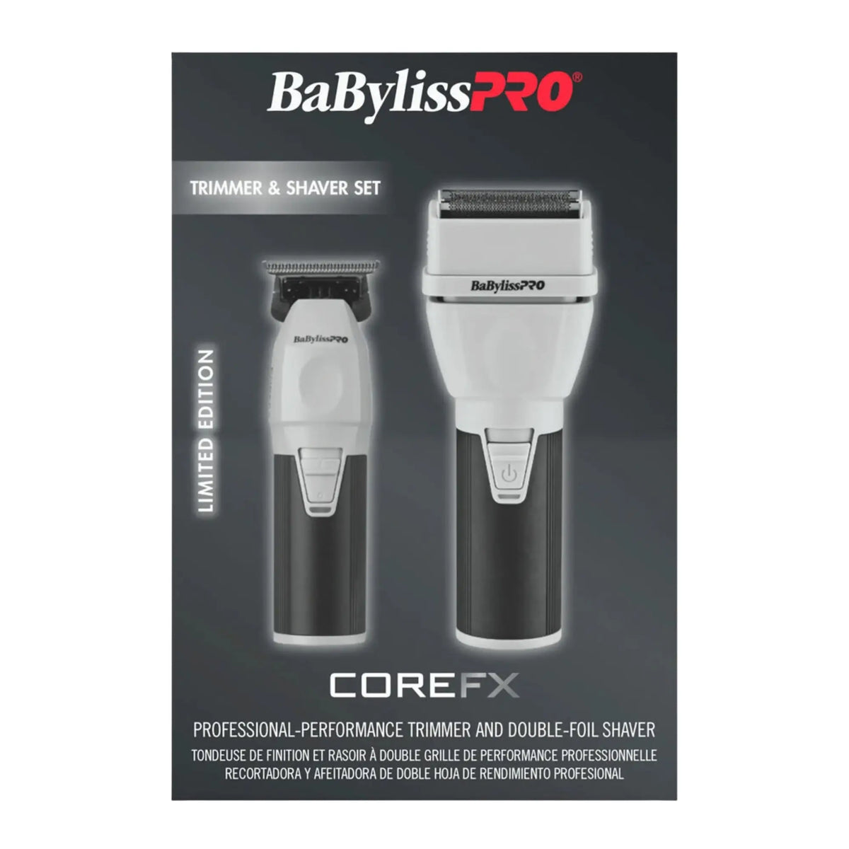 BaBylissPRO Cordless Trimmer & Double-Foil Shaver Value Set #FXCLCPK2