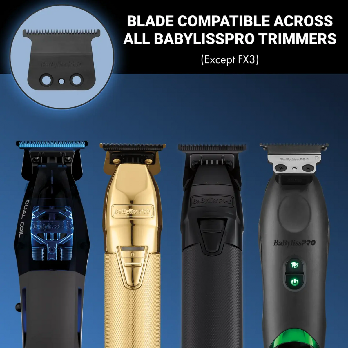 BaBylissPRO Deep Tooth Metal Injection Molded T-Blade #FX7095B