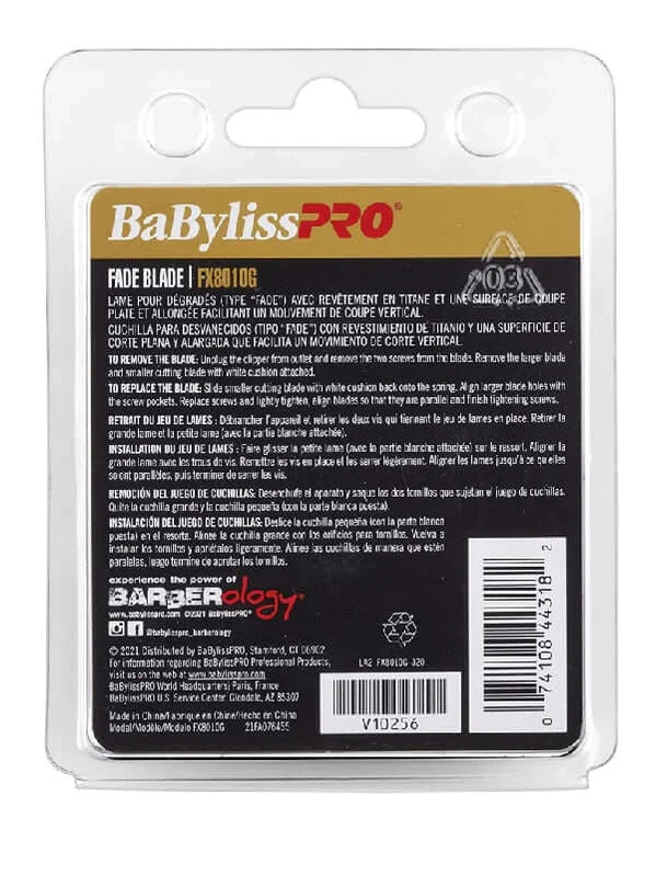 BaBylissPRO Gold Titanium Fade Blade #FX8010G