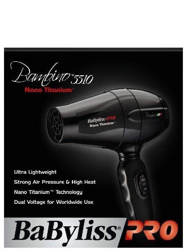 BaBylissPRO Nano Titanium Bambino Compact Hair Dryer #BNT5510UC