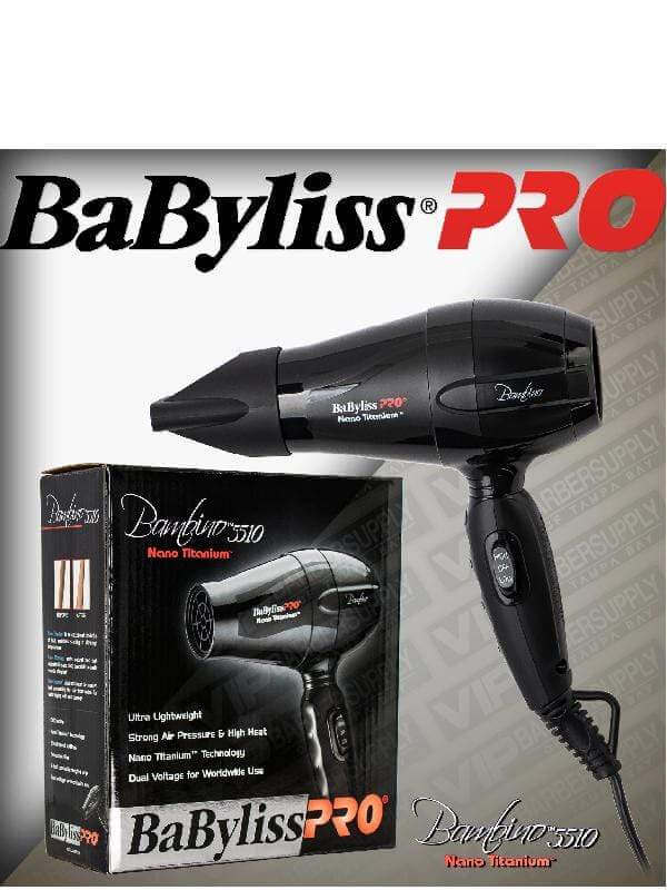BaBylissPRO Nano Titanium Bambino Compact Hair Dryer #BNT5510UC