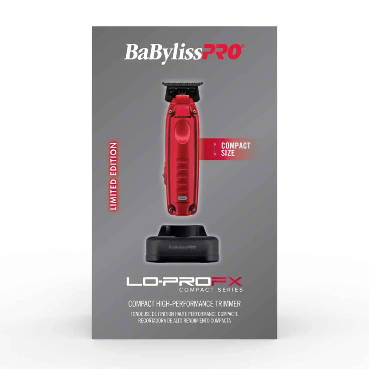 BaBylissPRO Limited Edition Red LO-PROFX Compact High-Performance Trimmer