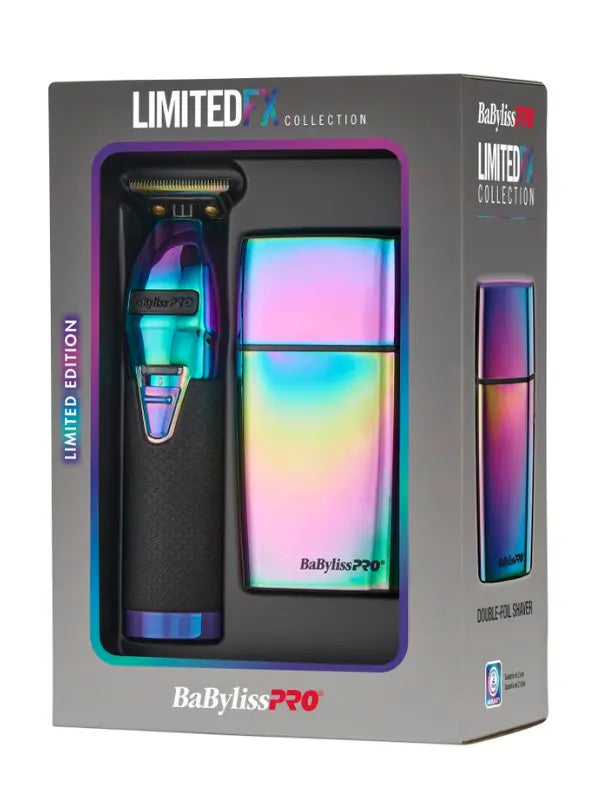 BaBylissPRO LimitedFX Iridescent Trimmer & Double Foil Shaver Set #FXDUOFS2TRB