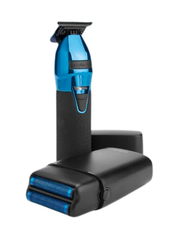 BaBylissPRO LimitedFX Black & Blue Trimmer & Double-Foil Shaver Prepack #FXDUOFS2TBL