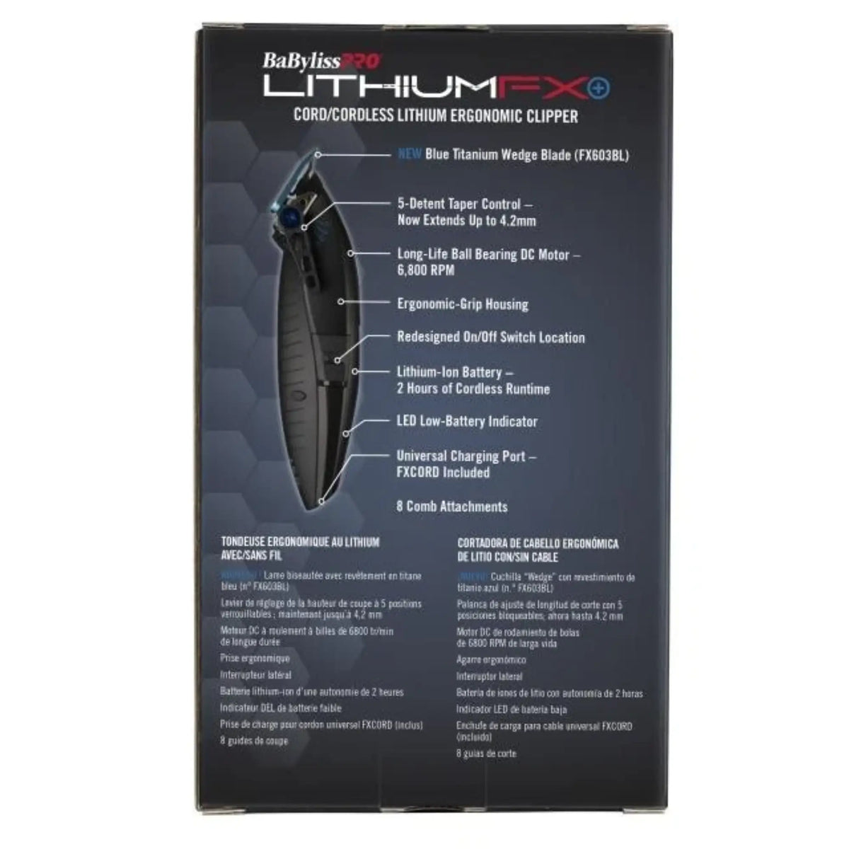 BaBylissPRO LithiumFX+ Limited Edition Cordless Clipper #FX673NSMB