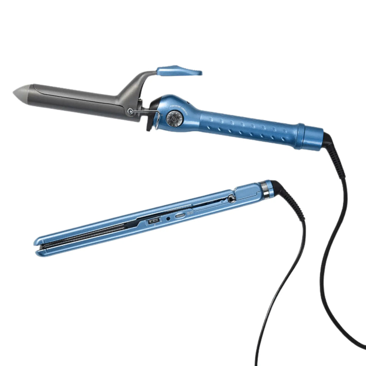 BaBylissPRO Nano Titanium 1.25" Spring Curling Iron & 1" Ultra-Thin Flat Iron Gift Set