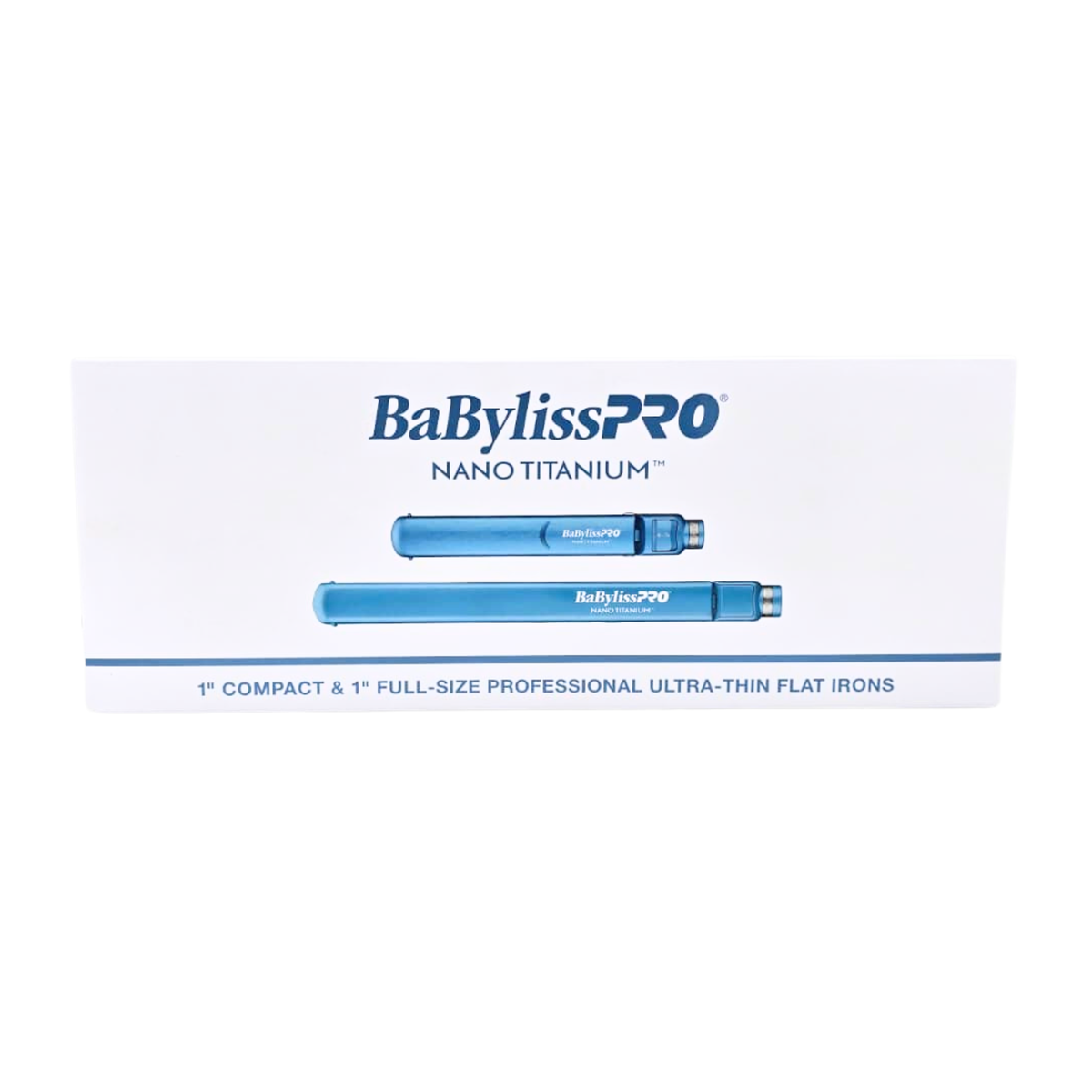 BaBylissPRO Nano Titanium 1" Compact & 1" Full Size Ultra Thin Flat Irons Prepack #BNTPP84