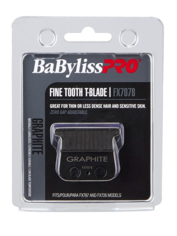 BaBylissPRO Black Graphite Fine-Tooth T-Blade #FX707B