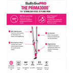 BaBylissPRO® The Prima3000™ 1 1/4" Stainless Steel Styling Iron (Fuchsia)