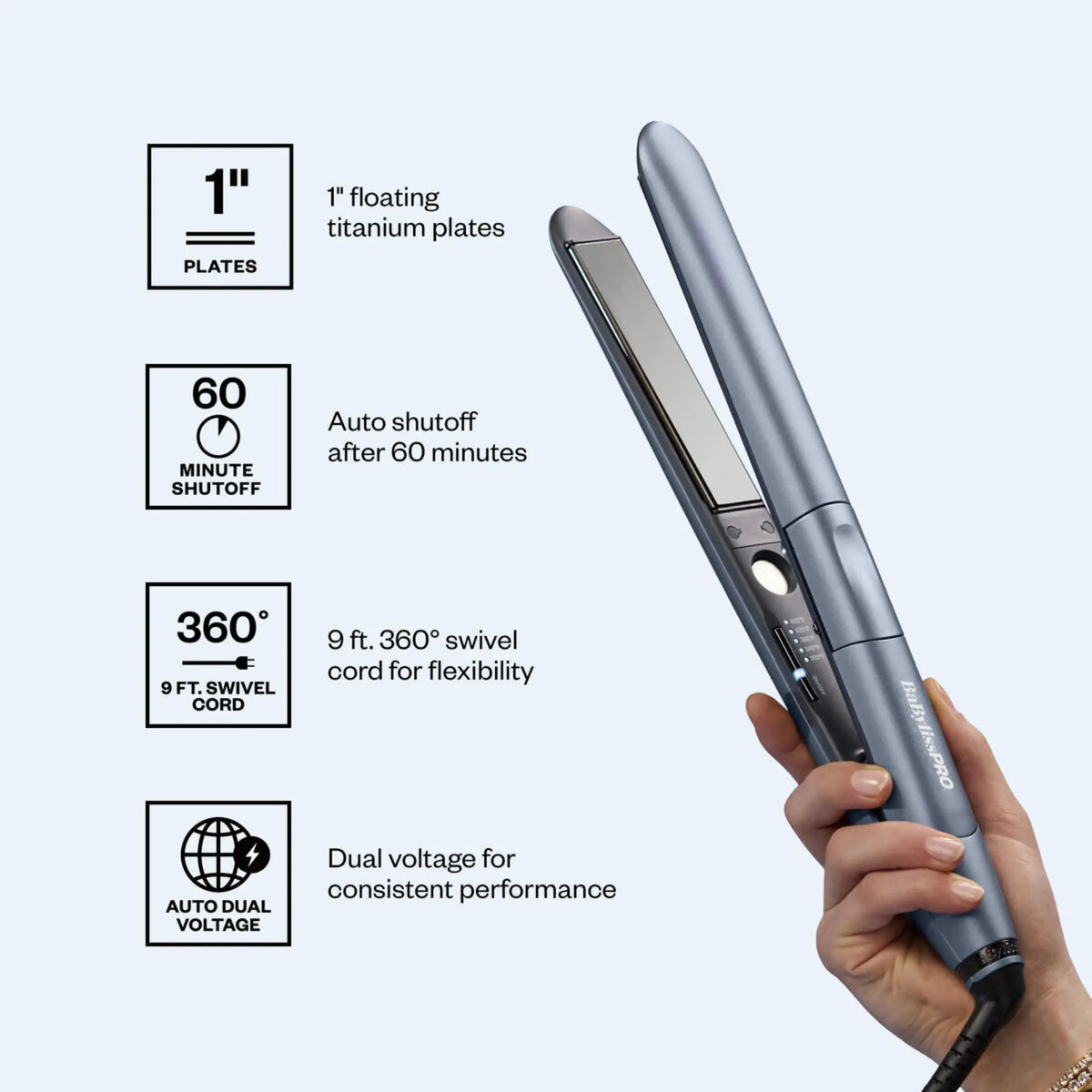 BaBylissPRO The TrueTension Electromagnetic  1" Flat Iron #BNTE100T