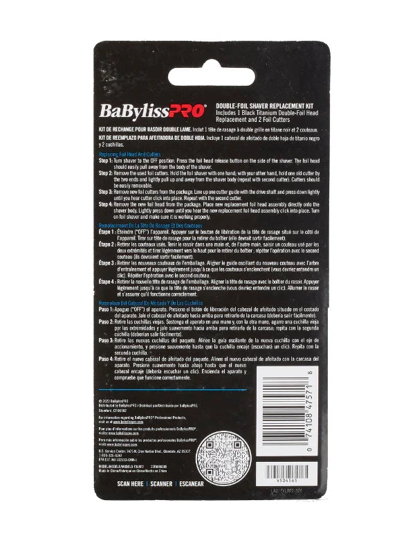 BaBylissPRO UVFOIL Shaver Replacement Foil & Cutter #FXLRF2