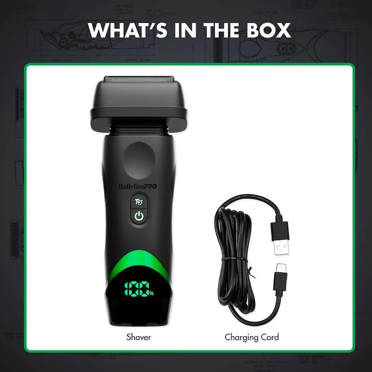 BaBylissPRO® x Tomb45 Wireless-Charging Double-Foil Shaver