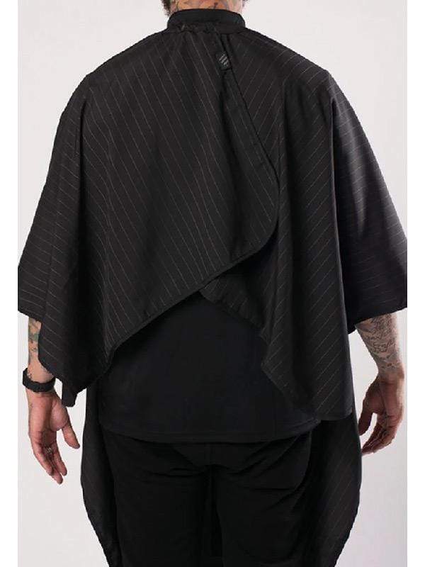 Barber Strong Barber Cape Black W/ White Pinstripe