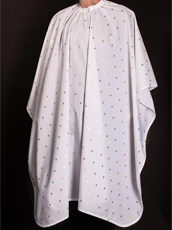 Barber Strong Cutting Cape White - Gold Shield