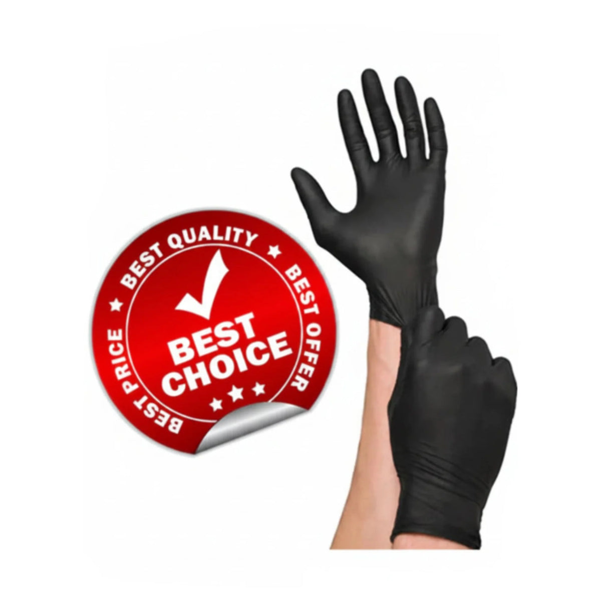 GripStrong Black Nitrile Gloves 100pcs