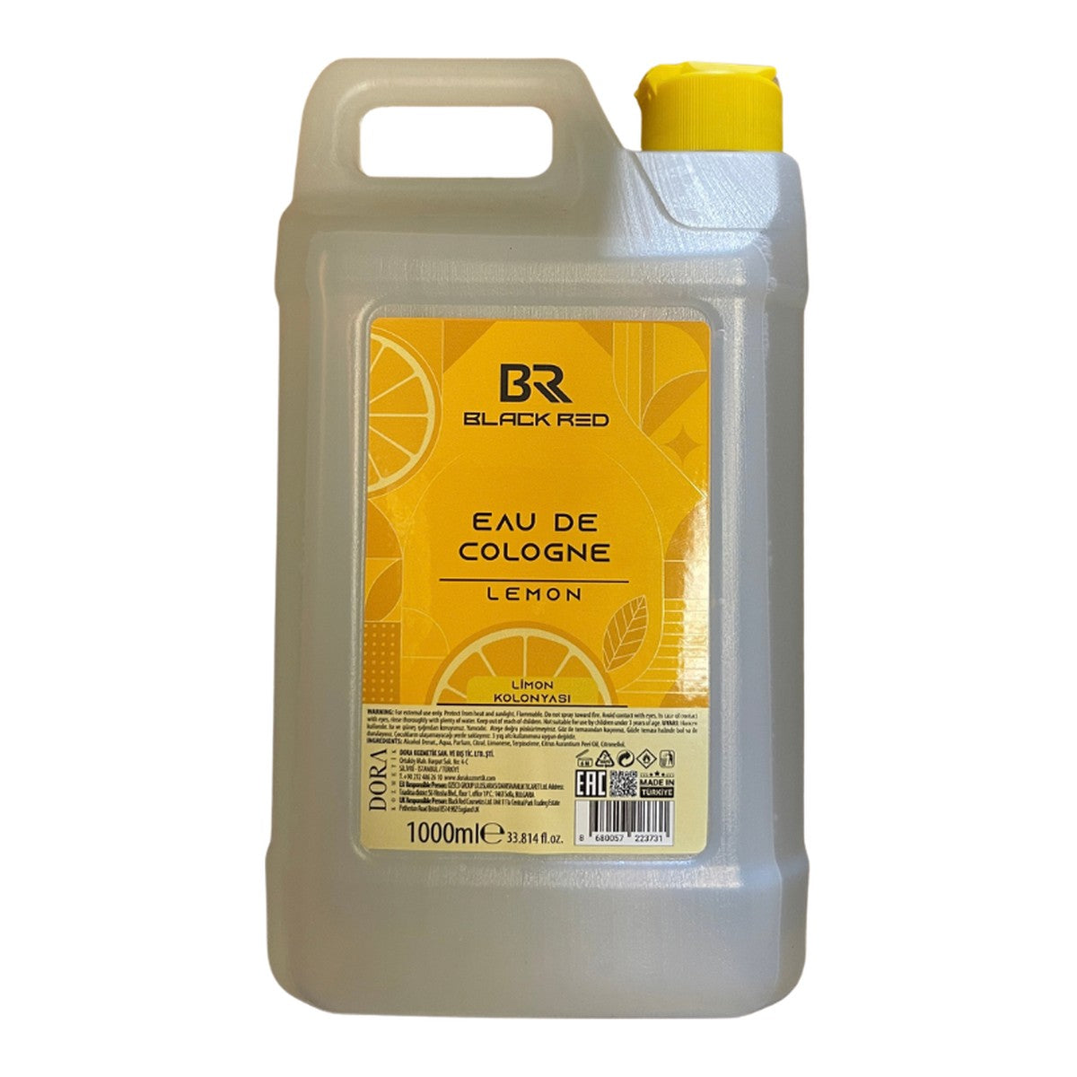 Black Red Eau De Cologne Lemon 1L