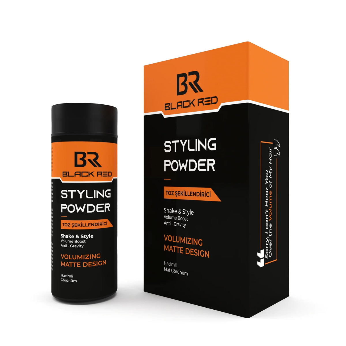 Black Red Hair Texturising Styling Powder Matte Look 20 gr