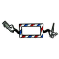 Blood Veins & Bandages Always Ready Barber Frame Pin - Traditional Batterman