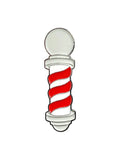 Blood Veins & Bandages Barber Pole Barber Pin - Red