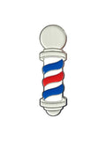 Blood Veins & Bandages Barber Pole Barber Pin (Blue/Red/Wht)