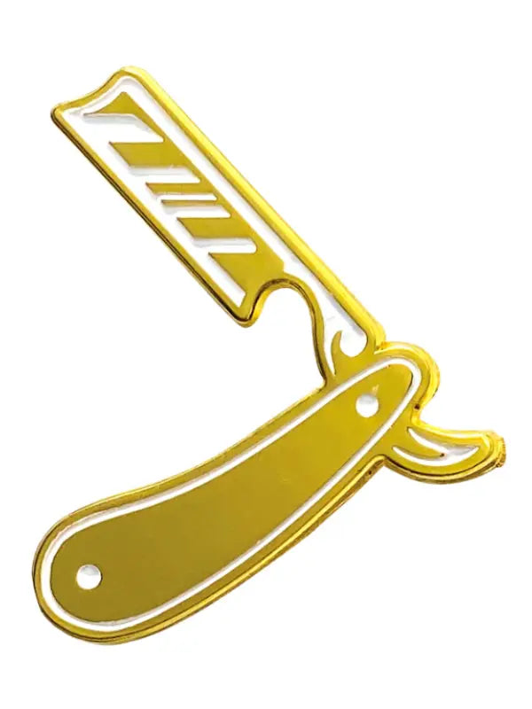 Blood Veins & Bandages Traditional Straight Razor Barber Pin - Gold # BVB52025