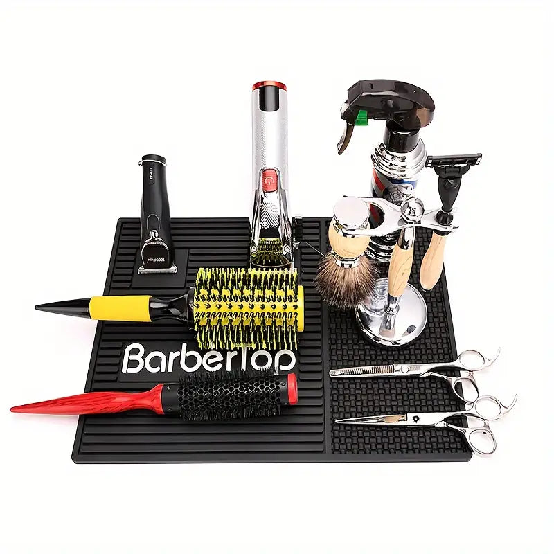 NBHS BarberShop Barber Tools Mat Magnetic Barber Station