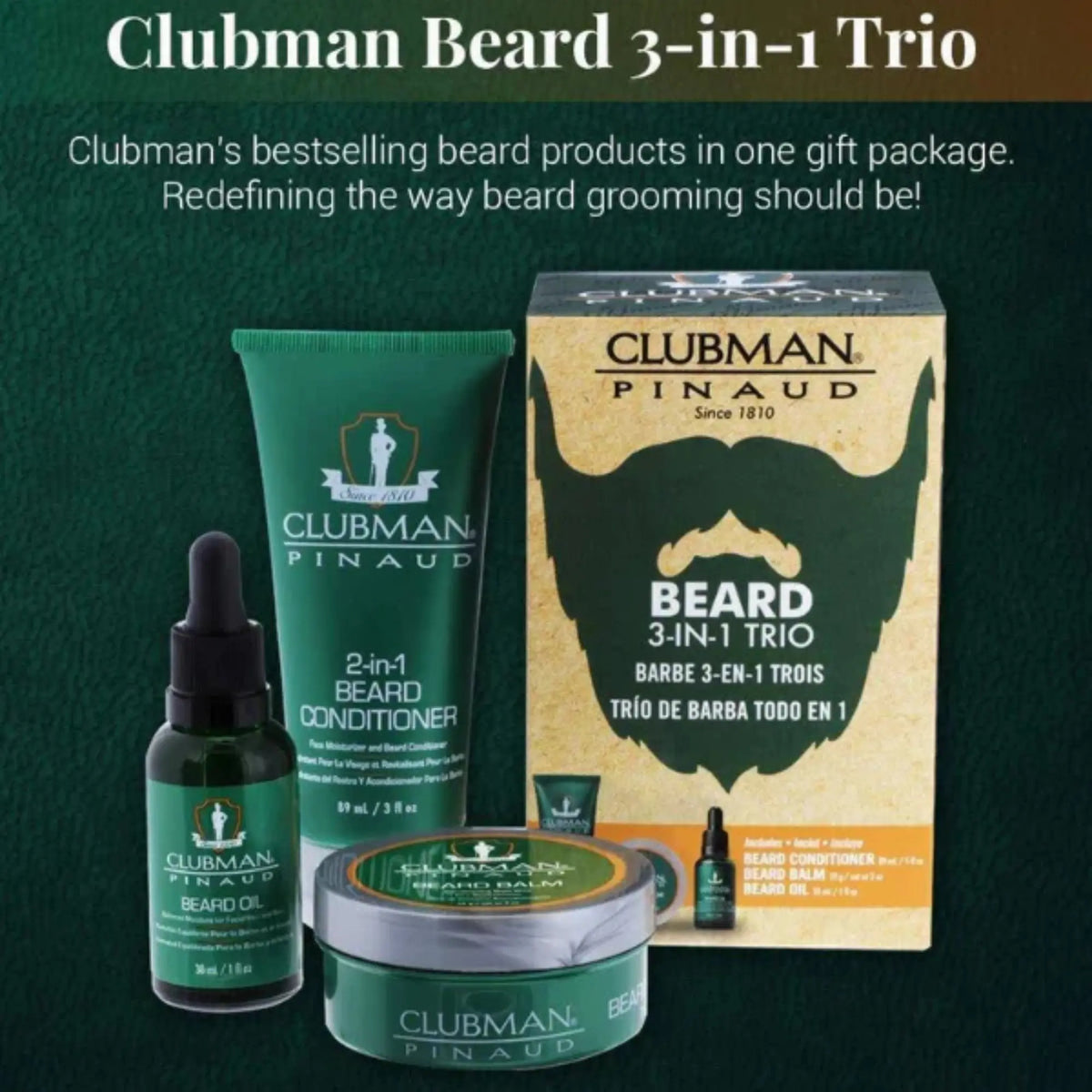 Clubman Beard 3 Piece Kit #27953