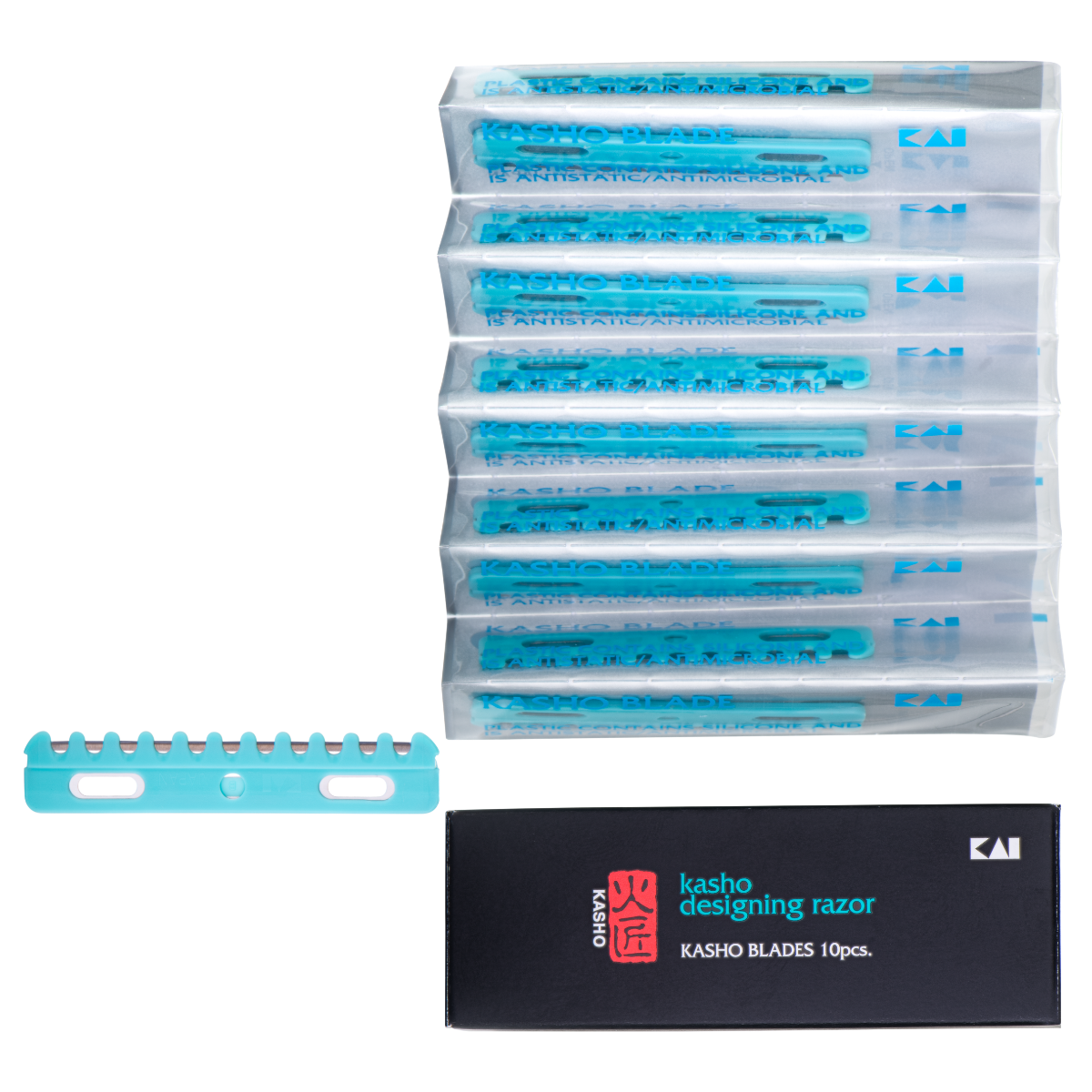 Kasho Designing Razor Blades 10 Pack, individually wrapped blades