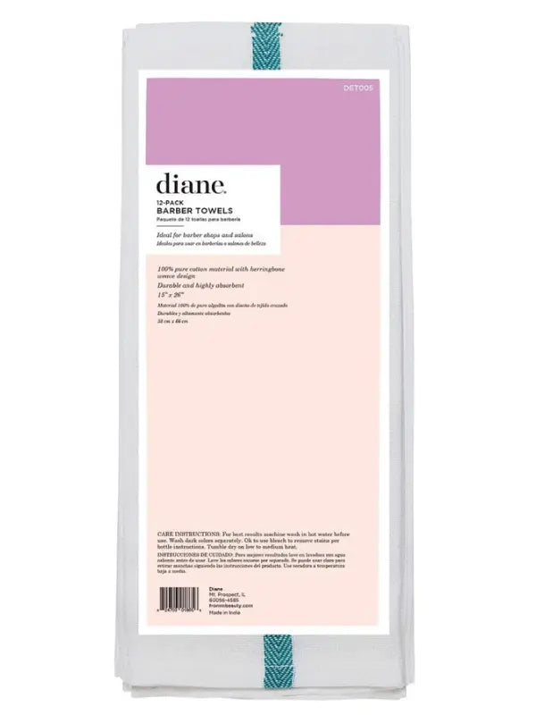 Diane Cotton Barber Towels 12-Pack #DET005