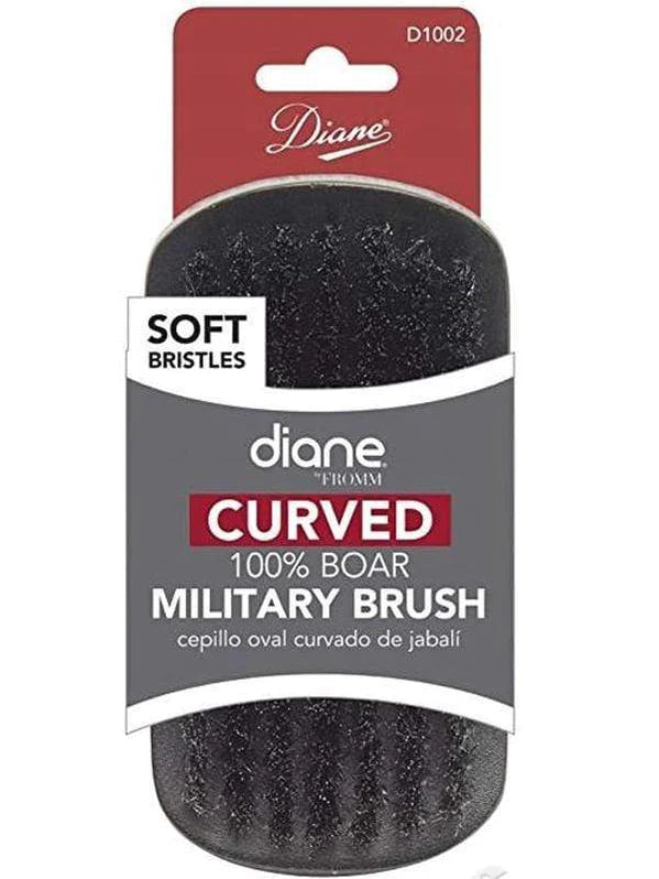Diane Curved 100% Boar Military Brush Soft #D1002