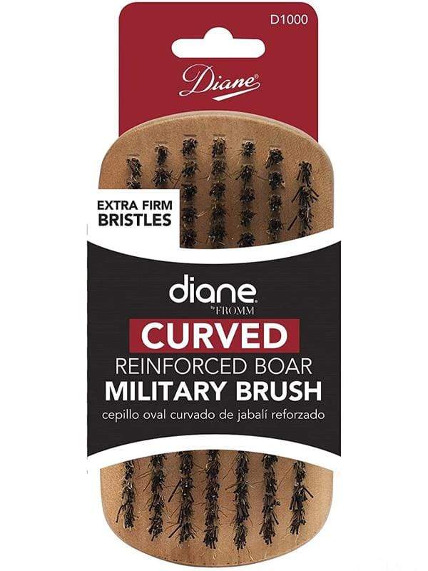Diane Curved Reinforced Boar Military Brush #D1000