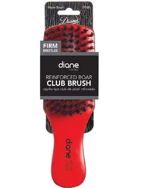 Diane Reinforced Boar Club Brush Red - Firm Bristles #D168