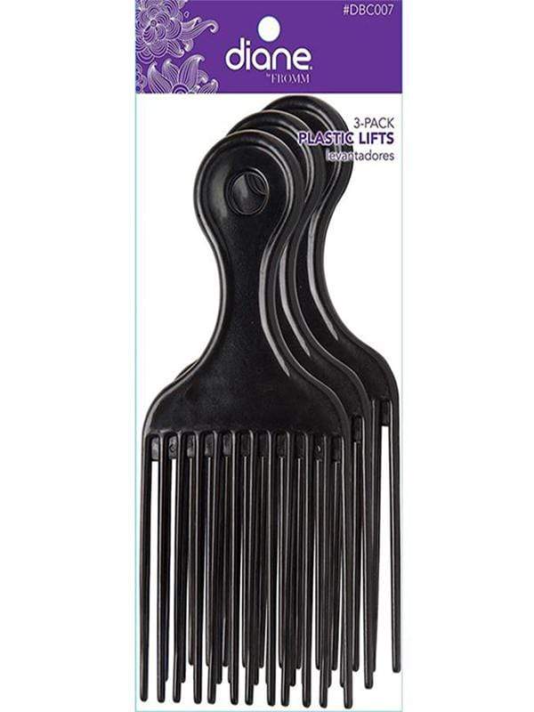 Diane Plastic Lifts 3 Pack Black - 6 3/4" #DBC007
