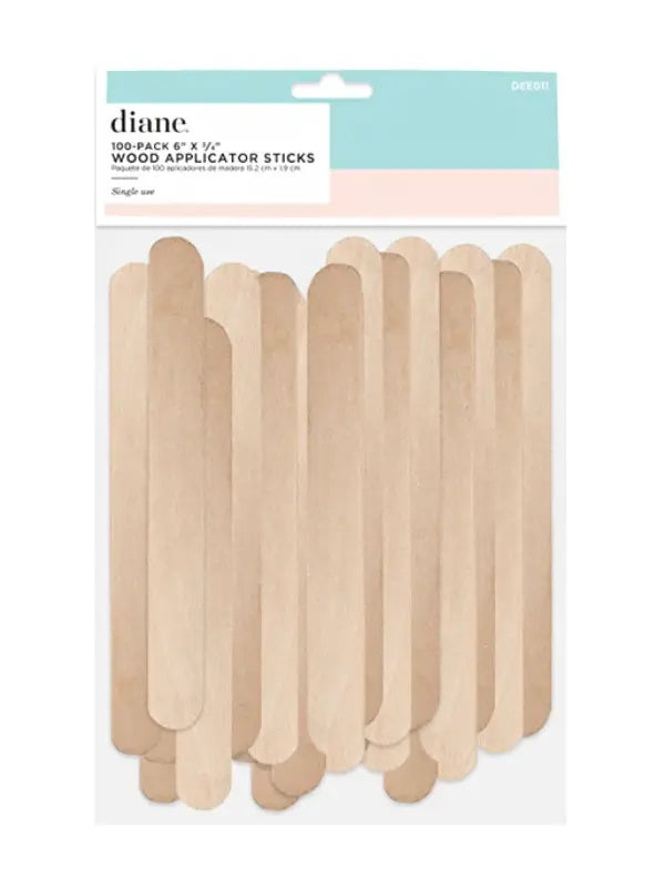 Diane 100 Pack 6" x 3/4" Wood Applicator Sticks #DEE011