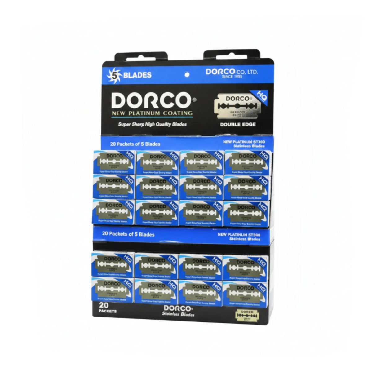 Dorco Razors Double Edge Blades Blue 100 CT