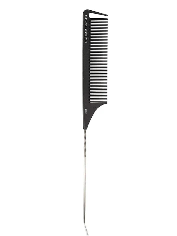 Fromm Limitless Carbon Pin Tail Comb 9" - Black