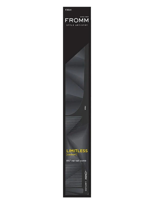 Fromm Limitless Carbon Rat Tail Comb 9.25" - Black