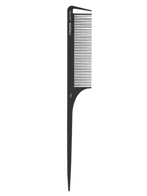 Fromm Limitless Carbon Rat Tail Comb 9.25" - Black