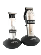 Gamma+ Clipper & Trimmer Grip Set GP309B (Black white White Logo)