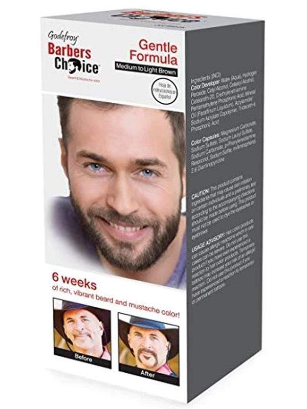 Godefroy Barbers Choice 3 Application Beard & Mustache Color "Medium to Light Brown"