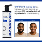 Groomane Barber Grade Shaving Gel – Non-Foaming Aloe Vera