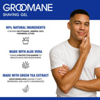 Groomane Barber Grade Shaving Gel – Non-Foaming Aloe Vera