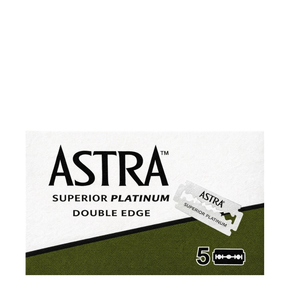 5 Astra Superior Platinum Double Edge Razor Blades, pack of 5 blades