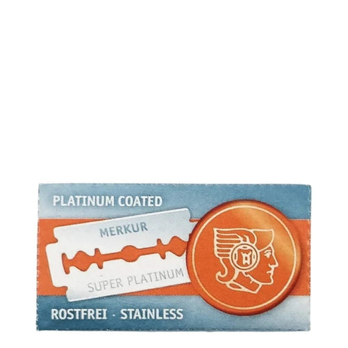 10 Merkur Super Platinum Double Edge Razor Blades, pack of 10 blades