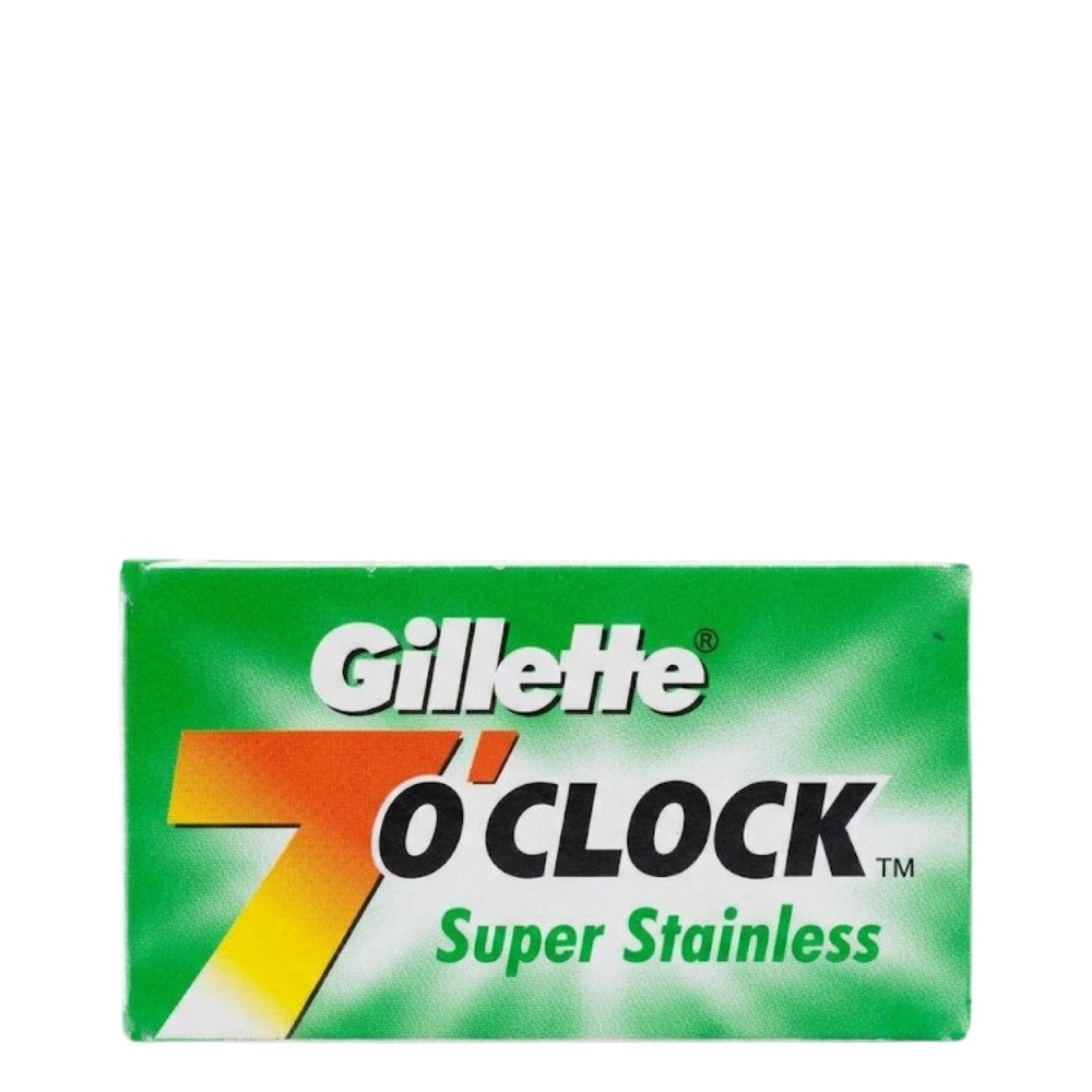 50 Gillette 7 O'Clock Super Stainless Double Edge Razor Blades