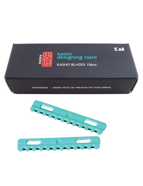 Kasho Designing Razor Blades 10 Pack with two blades shown