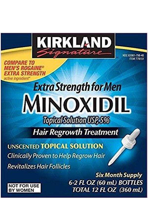 Kirkland Minoxidil 5% Extra Strength Hair Loss Regrowth Treatment 6 Pack