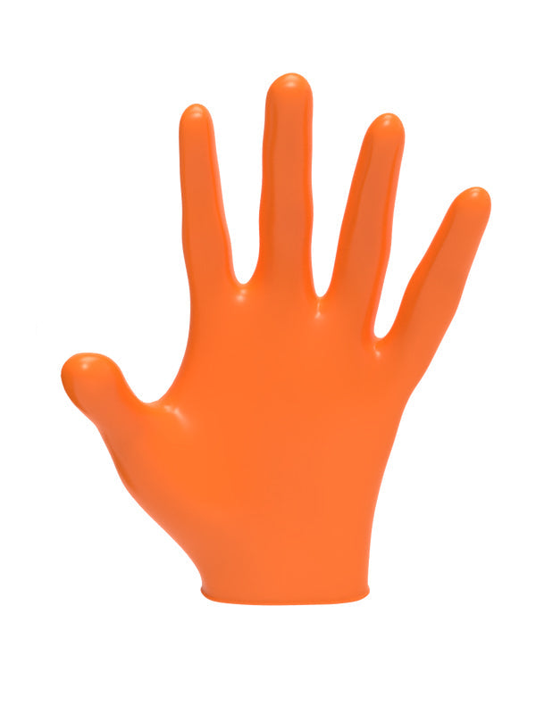 L3VEL3 Professional Nitrile Gloves Orange 100 Pack