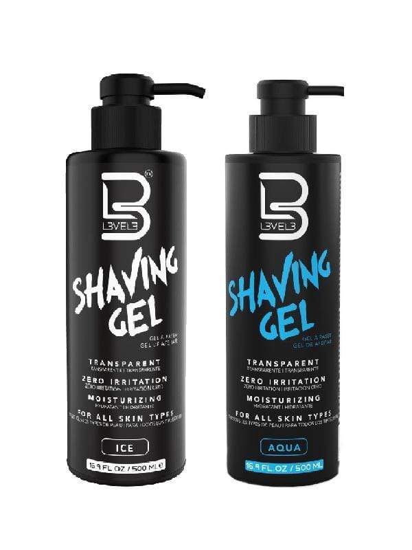 L3VEL3 Transparent Shaving Gel Assorted Sizes