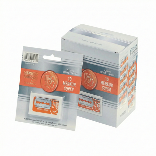 Merkur Super Platinum Double Edge Razor Blades Trade Carton, 95 + 5 Free Boxes